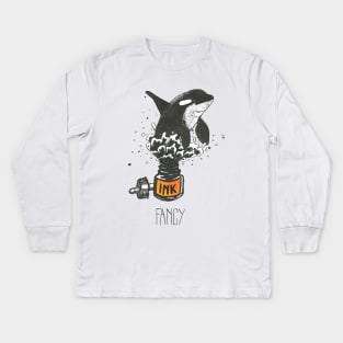 Ink orca Kids Long Sleeve T-Shirt